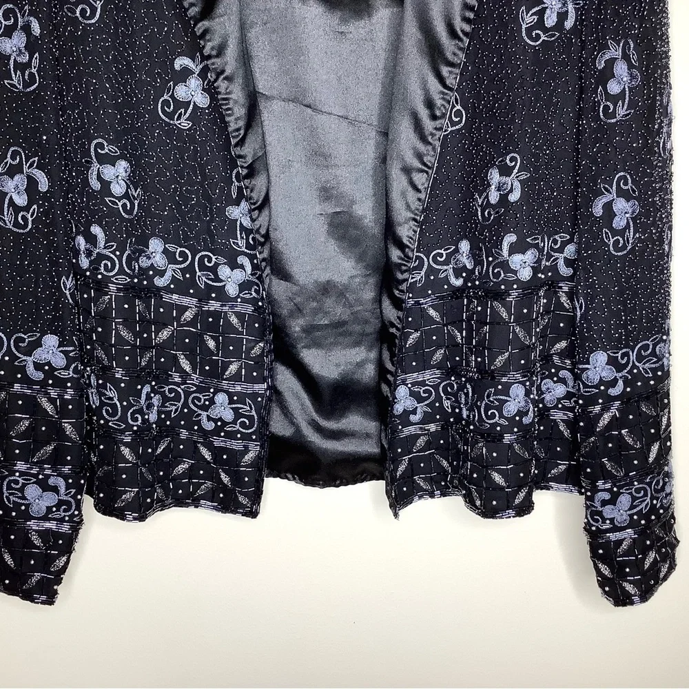 < Vintage SCALA Beaded Jacket size Large > - Picture 2 of 8